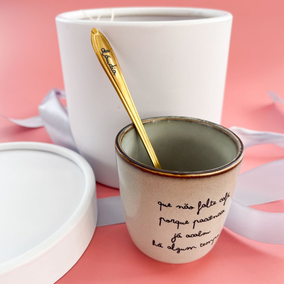 Chávena e colher de Café Personalizada – Presente com Atitude e coração! - Cutxi Cutxi - Presentes Personalizados