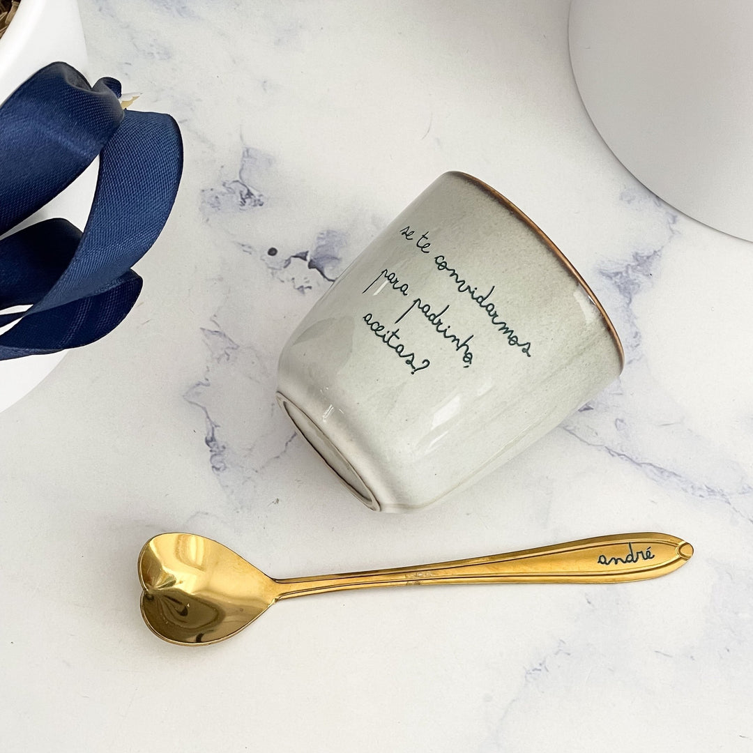 Chávena e colher de Café Personalizada – Presente com Atitude e coração! - Cutxi Cutxi - Presentes Personalizados