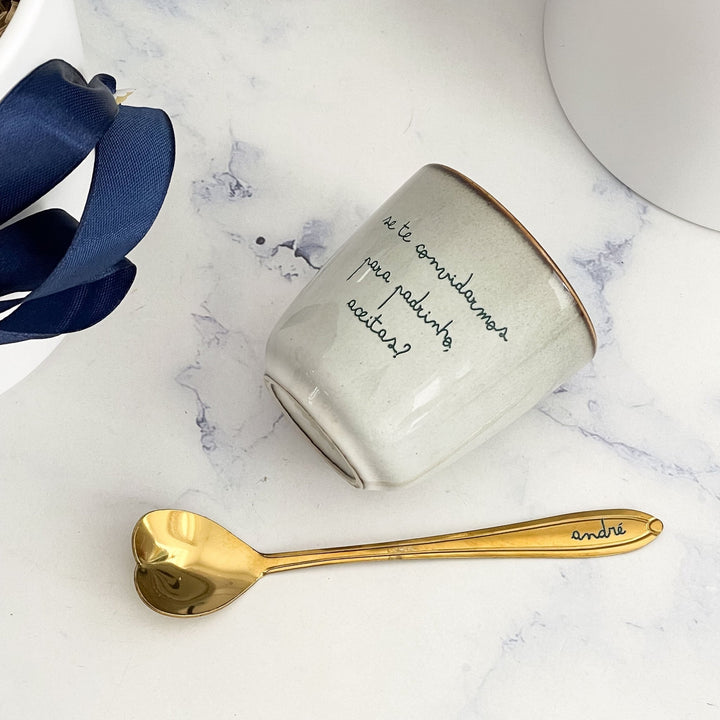 Chávena e colher de Café Personalizada – Presente com Atitude e coração! - Cutxi Cutxi - Presentes Personalizados