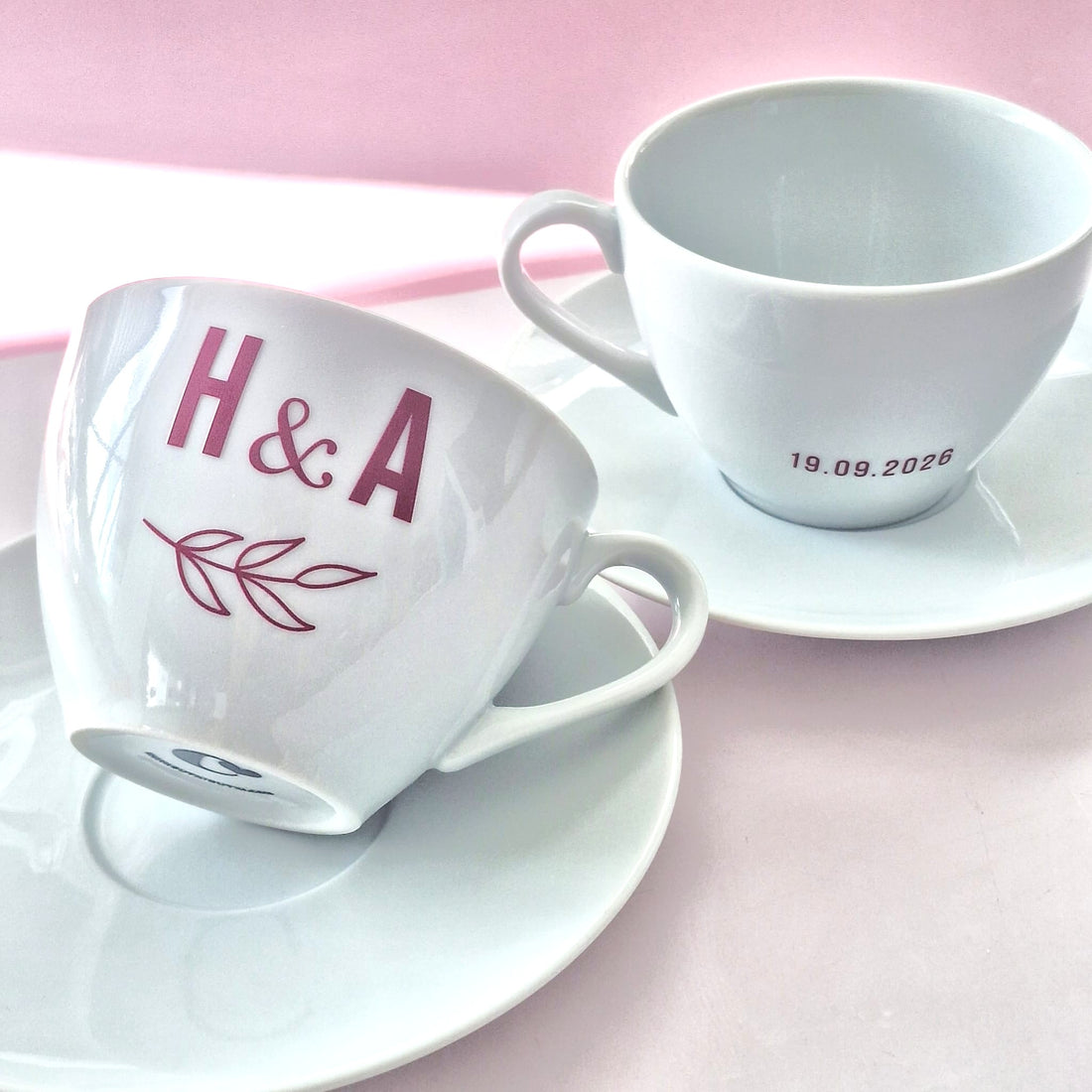 Chávena Casamento Personalizada com monograma