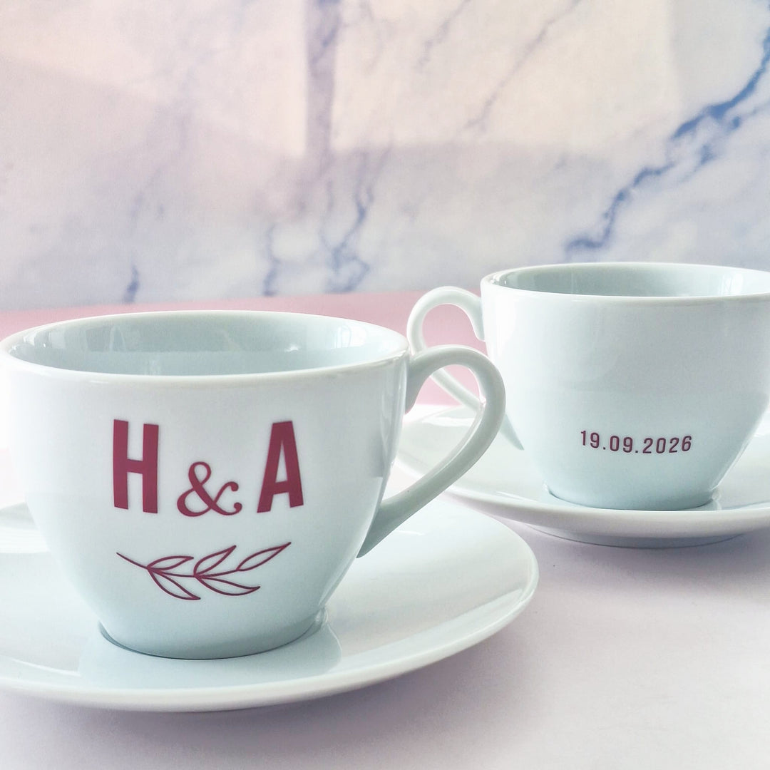 Personalised Wedding Mug with Monogram
