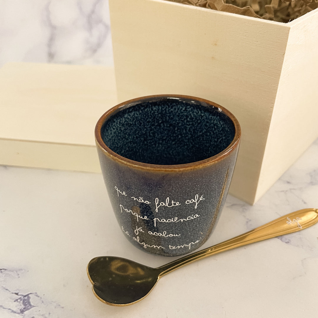 ☕ Chávena e colher de Café Personalizada – Presente com Atitude e coração!