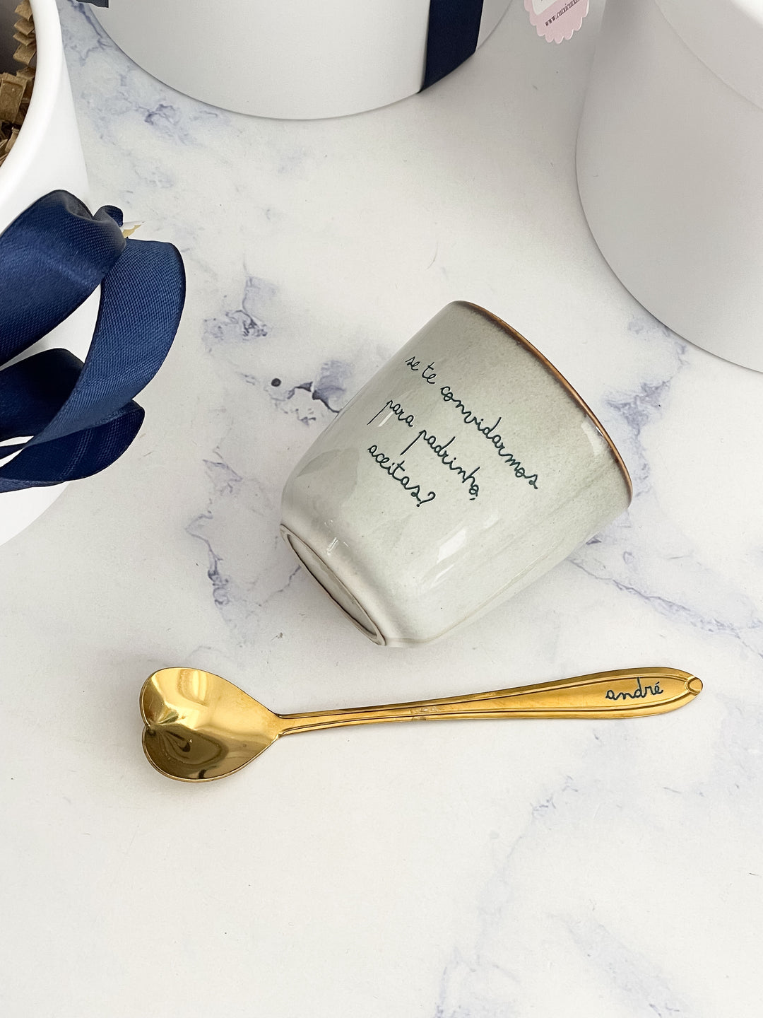 ☕ Chávena e colher de Café Personalizada – Presente com Atitude e coração!