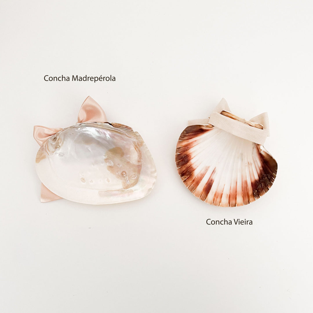 Conjunto Batizado Classic Nature com Vela Concha Toalha - Cetim