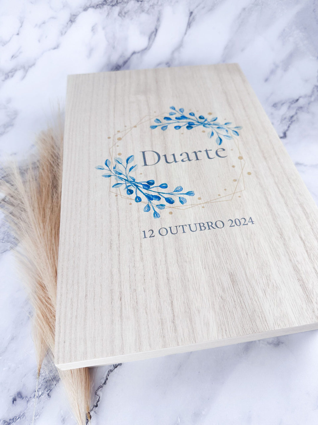 Caixa Batizado DELUX NATURE para vela toalha e concha