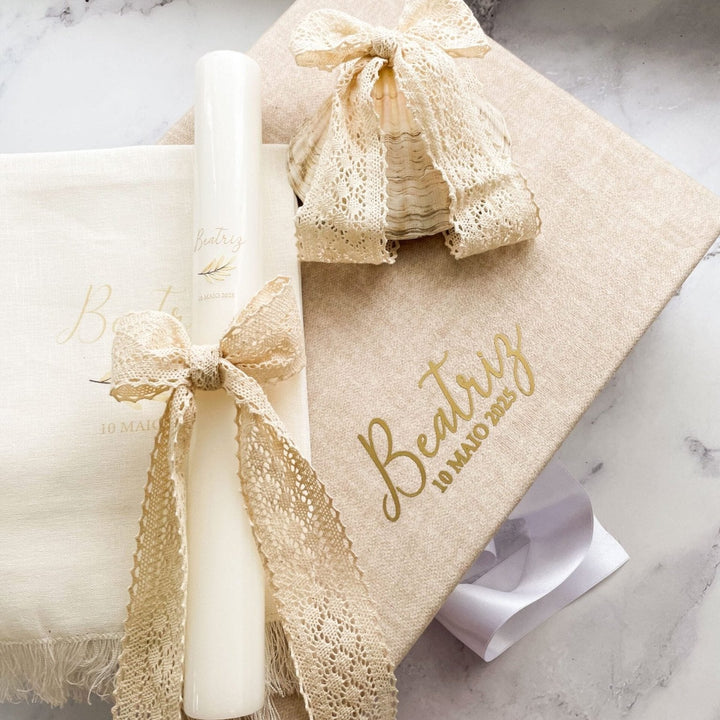 Conjunto Batizado Beatriz - Cutxi Cutxi - Presentes Personalizados