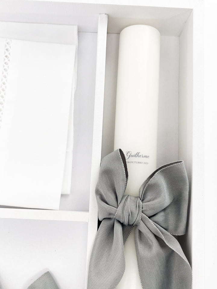Conjunto VELUDO PREMIUM com Vela Concha Toalha e Caixa de veludo