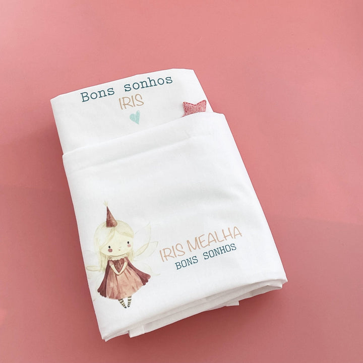 Conjunto de 2 Lençóis Personalizados para Catre – Bebé | Regresso à Escola - Cutxi Cutxi - Presentes Personalizados