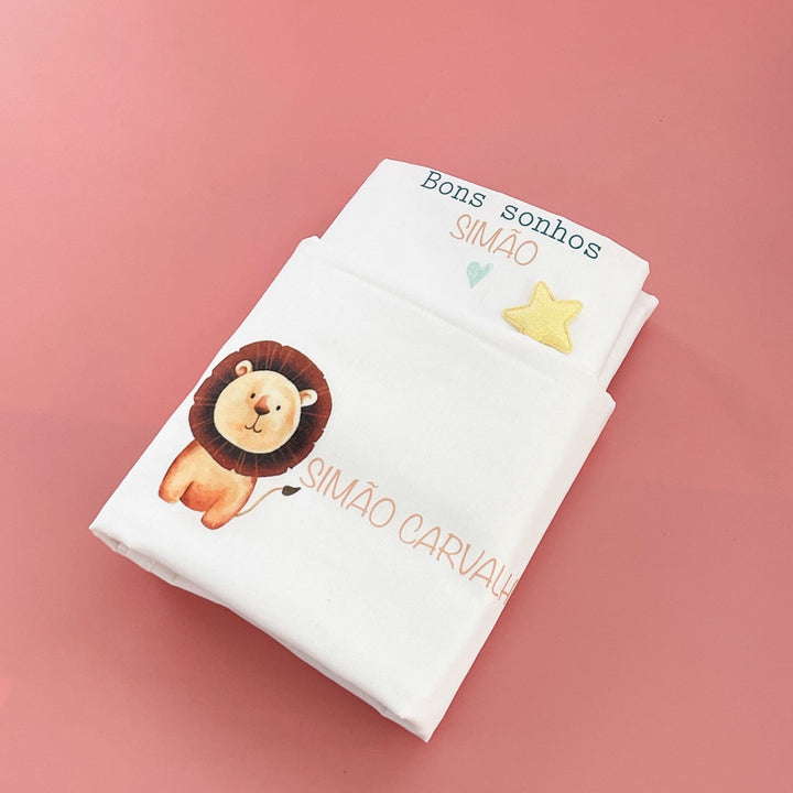 Conjunto de 2 Lençóis Personalizados para Catre – Bebé | Regresso à Escola - Cutxi Cutxi - Presentes Personalizados