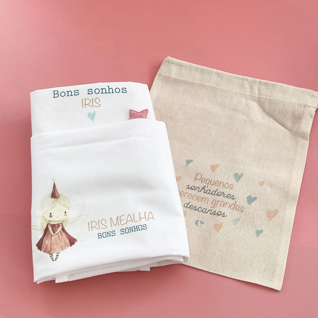 Conjunto de 2 Lençóis Personalizados para Catre – Bebé | Regresso à Escola - Cutxi Cutxi - Presentes Personalizados