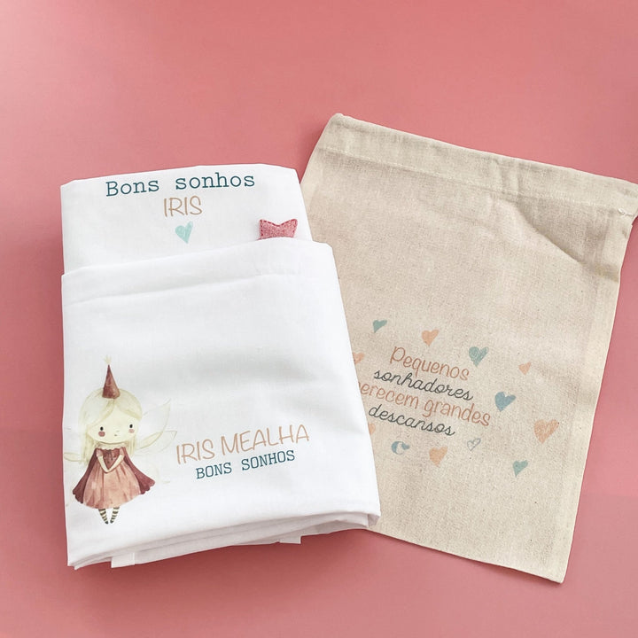 Conjunto de 2 Lençóis Personalizados para Catre – Bebé | Regresso à Escola - Cutxi Cutxi - Presentes Personalizados