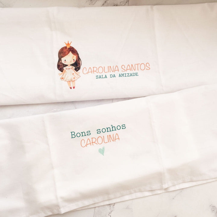 Conjunto de 2 Lençóis Personalizados para Catre – Bebé | Regresso à Escola - Cutxi Cutxi - Presentes Personalizados