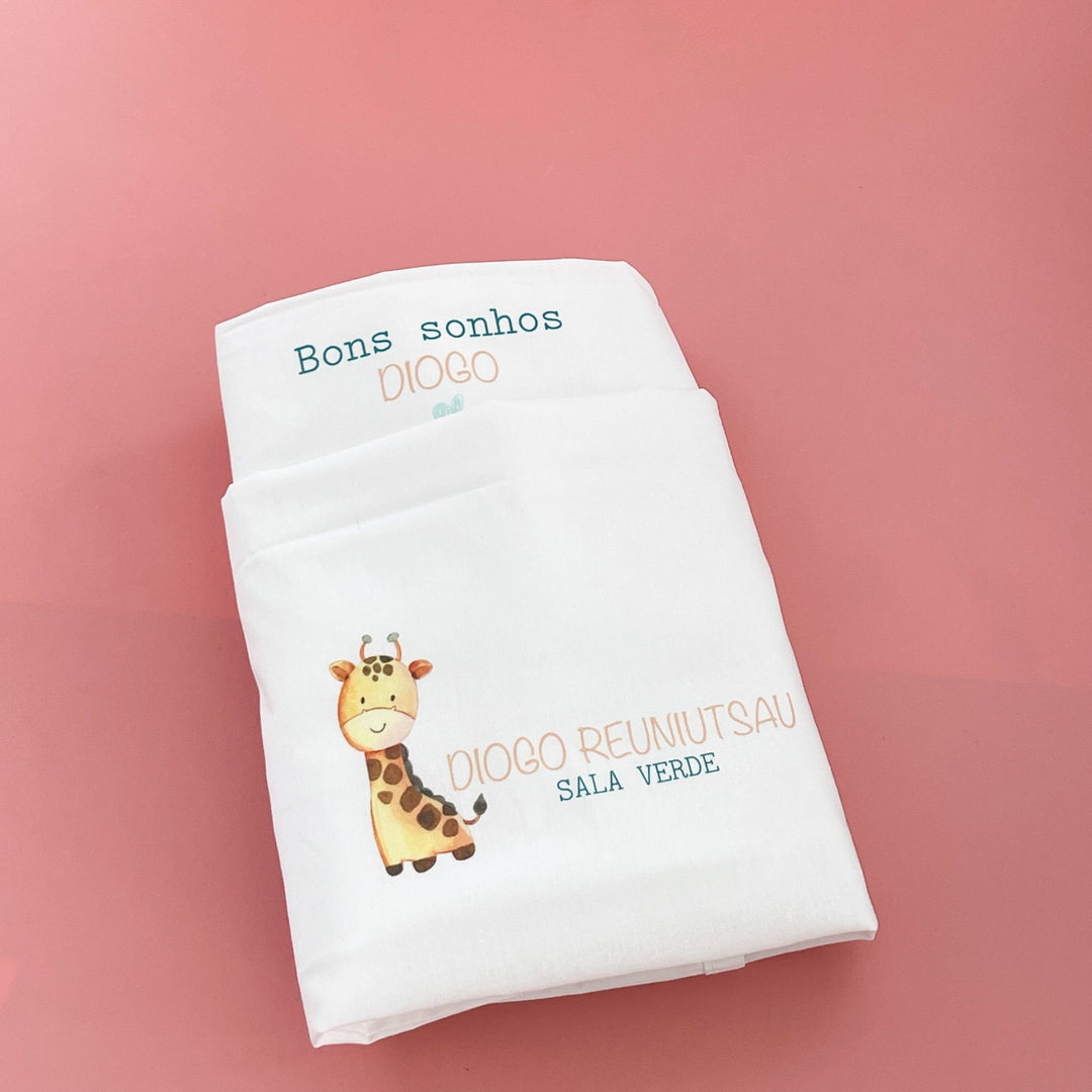 Conjunto de 2 Lençóis Personalizados para Catre – Bebé | Regresso à Escola - Cutxi Cutxi - Presentes Personalizados