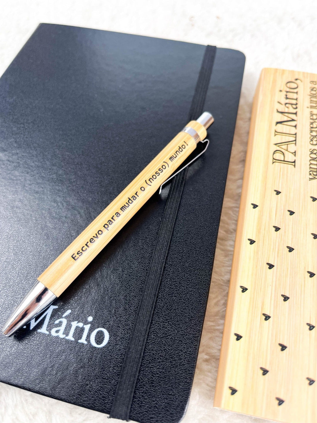 Conjunto de Canetas em Bambu para o Dia do Pai: Uma Homenagem Personalizada - Cutxi Cutxi - Presentes Personalizados