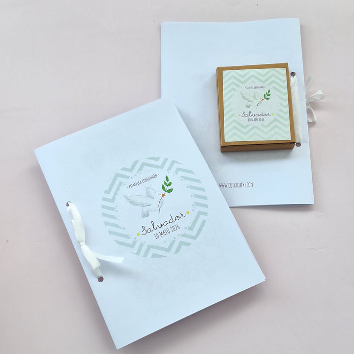 Conjunto de Mini Lápis mais caderno para Pintar (Presente de Aniversário, Batizados) - Cutxi Cutxi - Presentes Personalizados