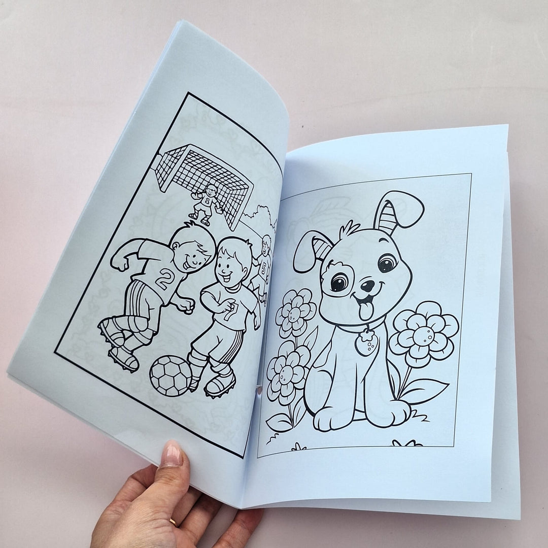 Conjunto de Mini Lápis mais caderno para Pintar (Presente de Aniversário, Batizados) - Cutxi Cutxi - Presentes Personalizados