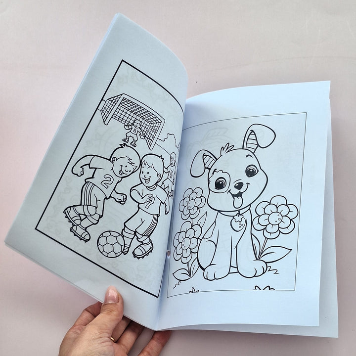 Conjunto de Mini Lápis mais caderno para Pintar (Presente de Aniversário, Batizados) - Cutxi Cutxi - Presentes Personalizados
