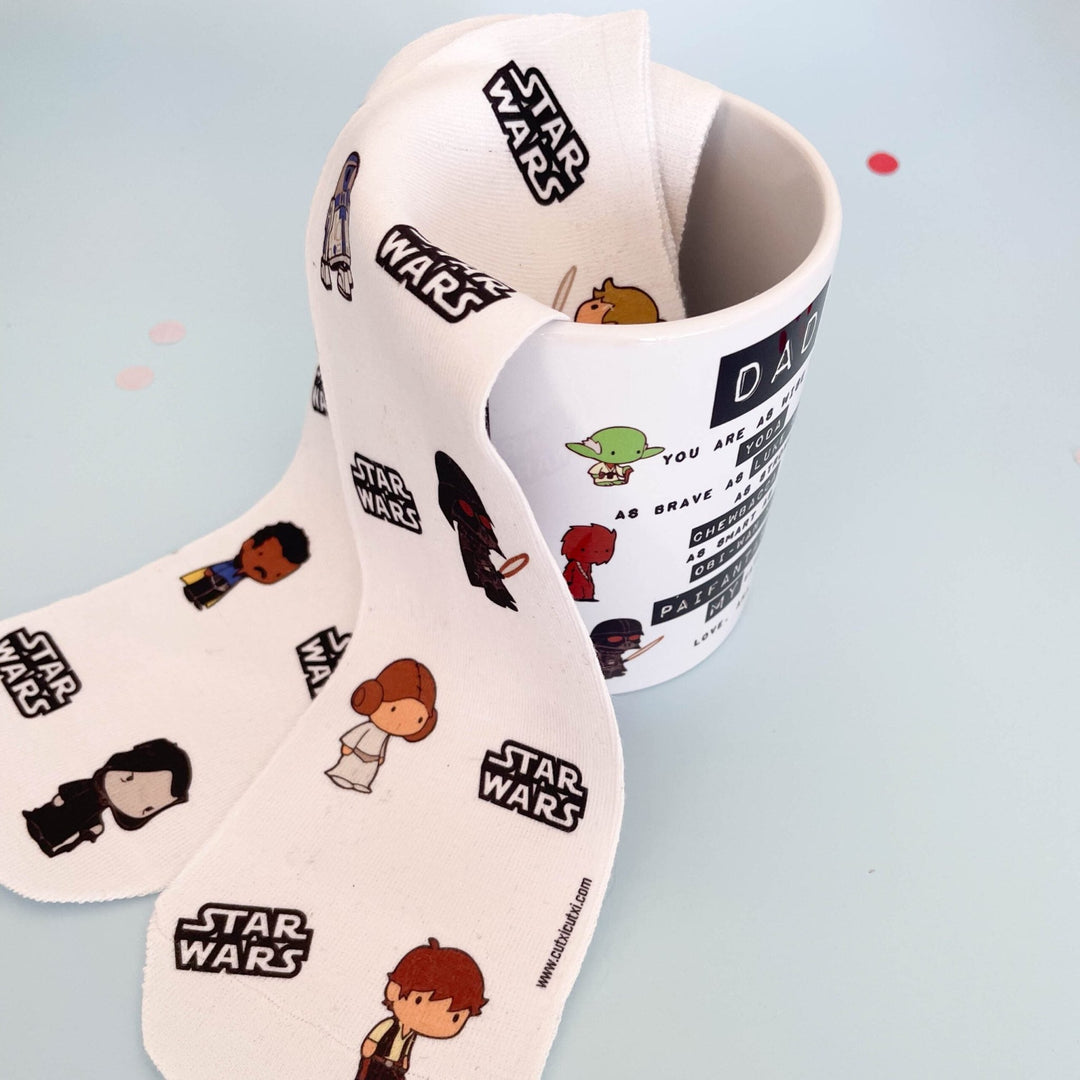 Conjunto Exclusivo de Meias + Caneca Star Wars - Cutxi Cutxi - Presentes Personalizados