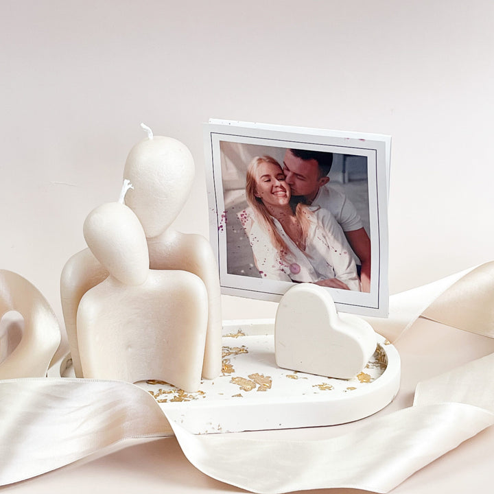 Conjunto Abraço romântico | conjunto com Velas, fotografia e base - Presente Namorados (Cópia) (RASCUNHO)