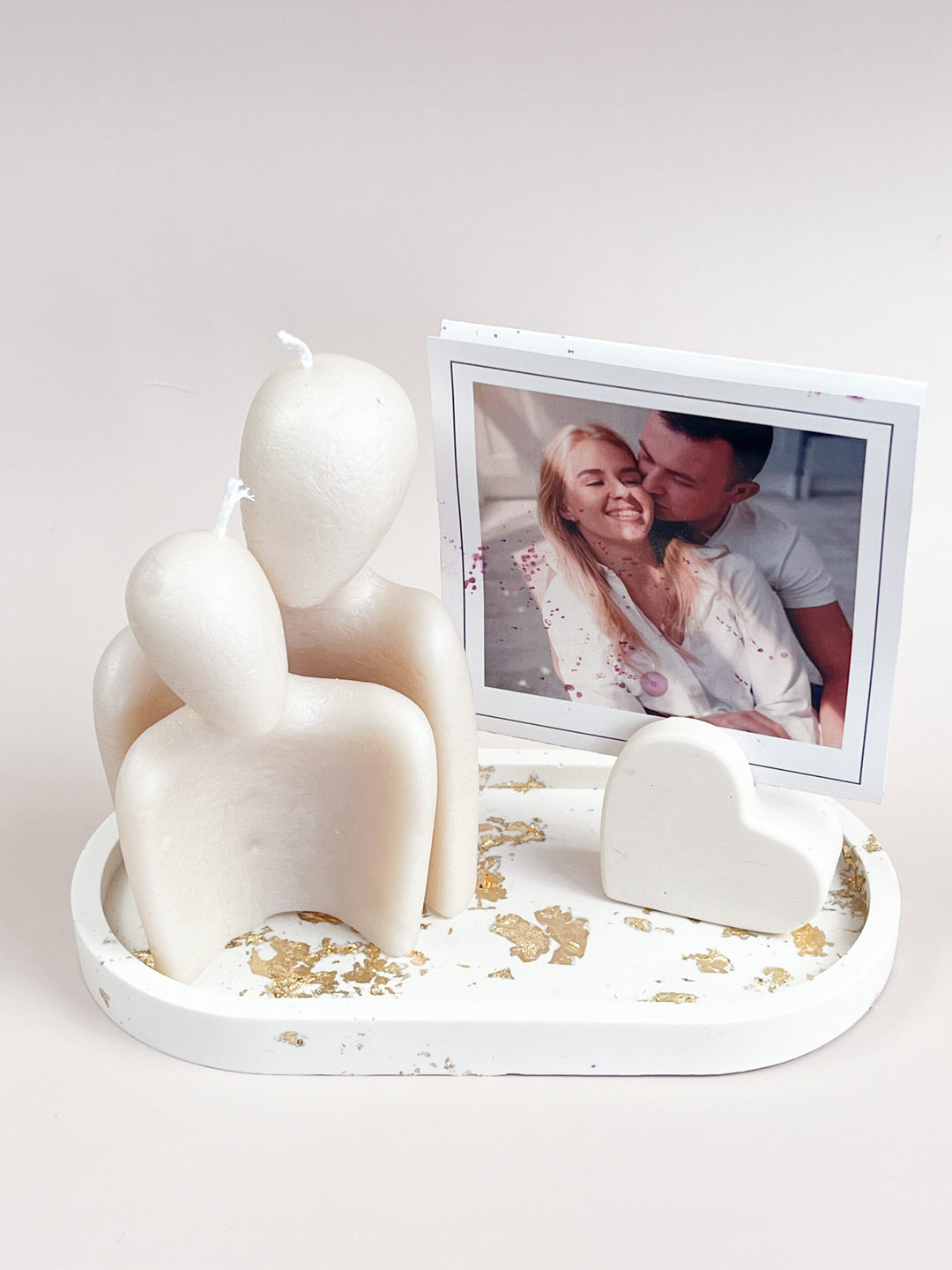 Conjunto Abraço romântico | conjunto com Velas, fotografia e base - Presente Namorados (Cópia) (RASCUNHO)