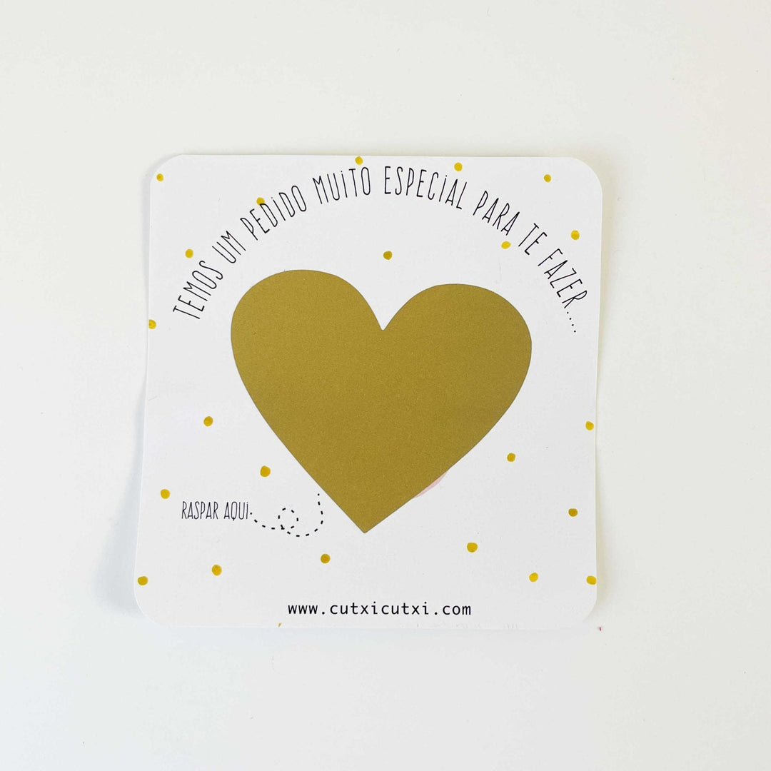 Convite com Raspadinha Aguarela Rosa - Cutxi Cutxi - Presentes Personalizados