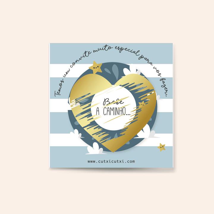 Convite em Formato de Raspadinha Estrelas - Cutxi Cutxi - Presentes Personalizados