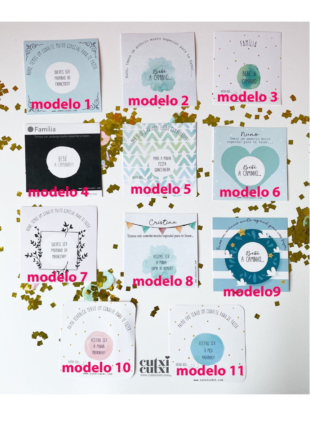 Convite em Formato de Raspadinha Zip Zag - Cutxi Cutxi - Presentes Personalizados