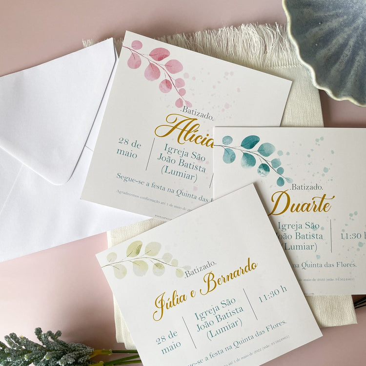 Convite Primeira Comunhão - Elegance - Cutxi Cutxi - Presentes Personalizados
