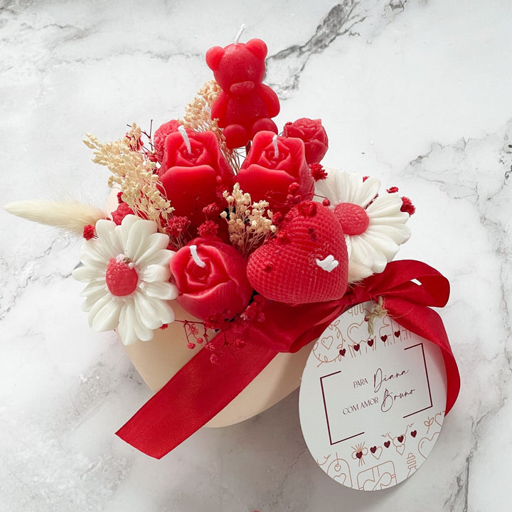 Coração Florido de Amor – O Arranjo Perfumado | Amor - Cutxi Cutxi - Presentes Personalizados