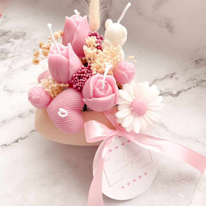 Coração Florido de Amor – O Arranjo Perfumado | presente para a Mãe, Madrinha... - Cutxi Cutxi - Presentes Personalizados