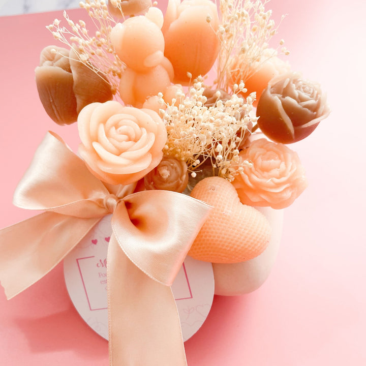 Coração Florido de Amor – O Arranjo Perfumado | presente para a Mãe, Madrinha... - Cutxi Cutxi - Presentes Personalizados