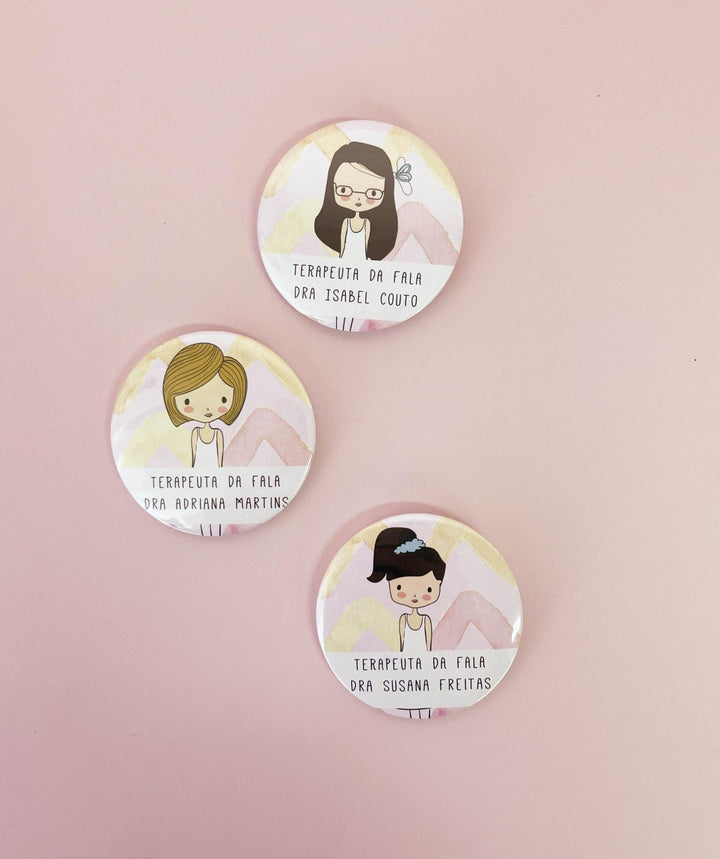 Crachá, Iman, Porta chaves Personalizado com ilustração - Profissões - Cutxi Cutxi - Presentes Personalizados
