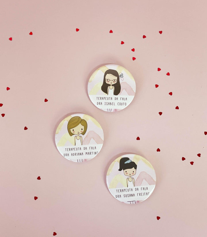 Crachá, Iman, Porta chaves Personalizado com ilustração - Profissões - Cutxi Cutxi - Presentes Personalizados