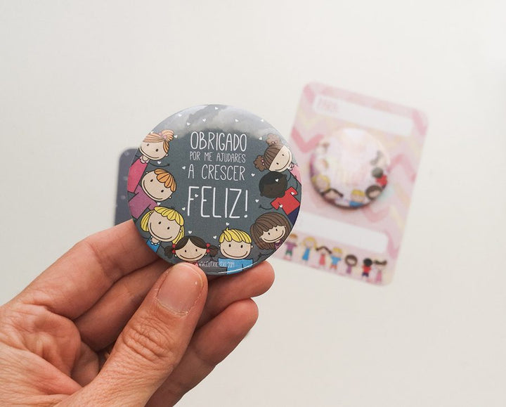 Crachá ou Íman de Agradecimento - Cutxi Cutxi - Presentes Personalizados