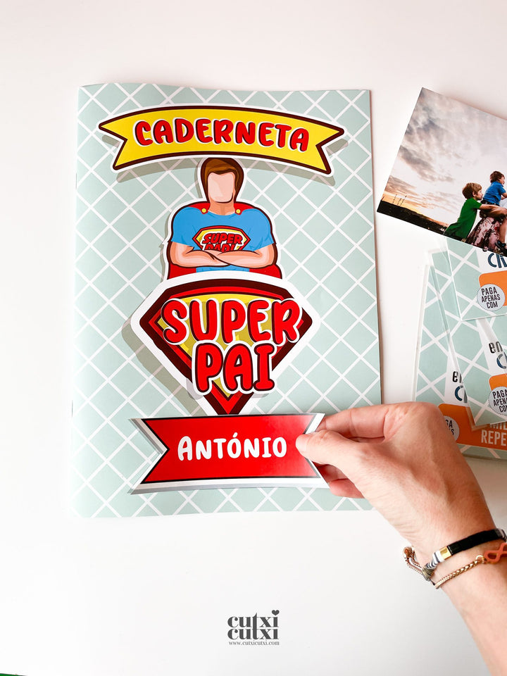 Caderneta de Cromos Super Pai | Presente Pai