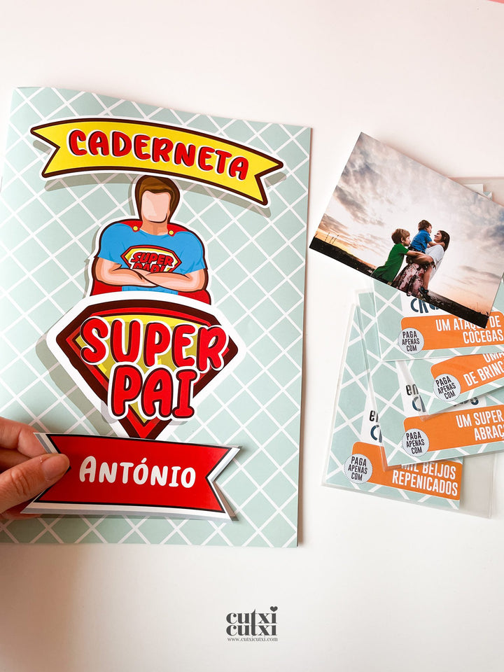 Caderneta de Cromos Super Pai | Presente Pai