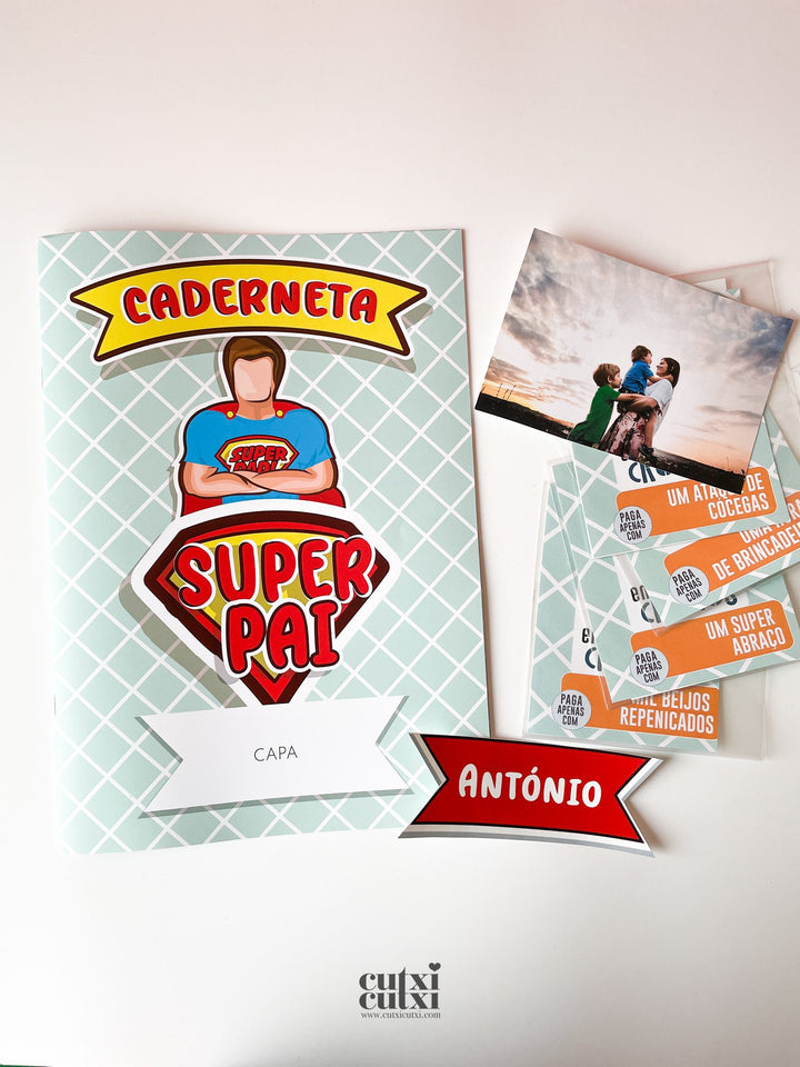 Caderneta de Cromos Super Pai | Presente Pai