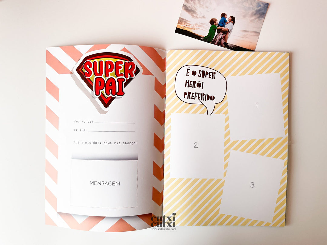 Caderneta de Cromos Super Pai | Presente Pai