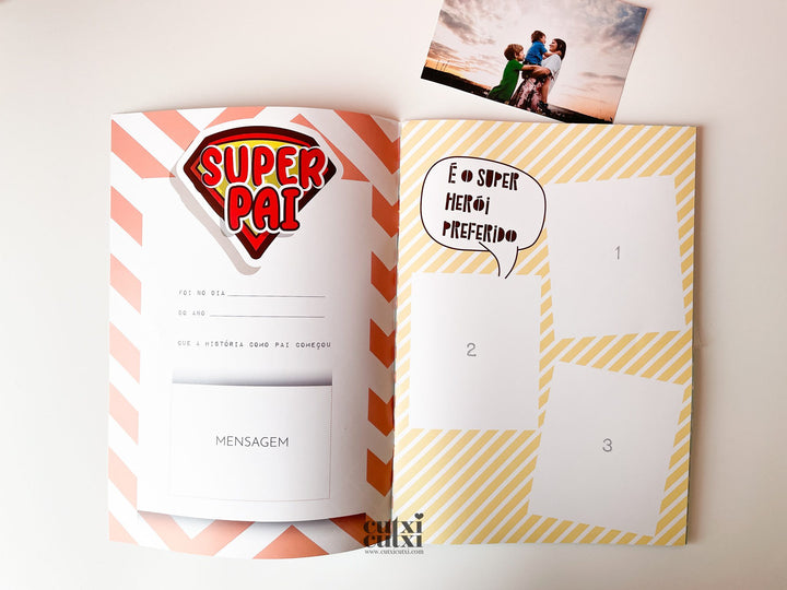 Caderneta de Cromos Super Pai | Presente Pai