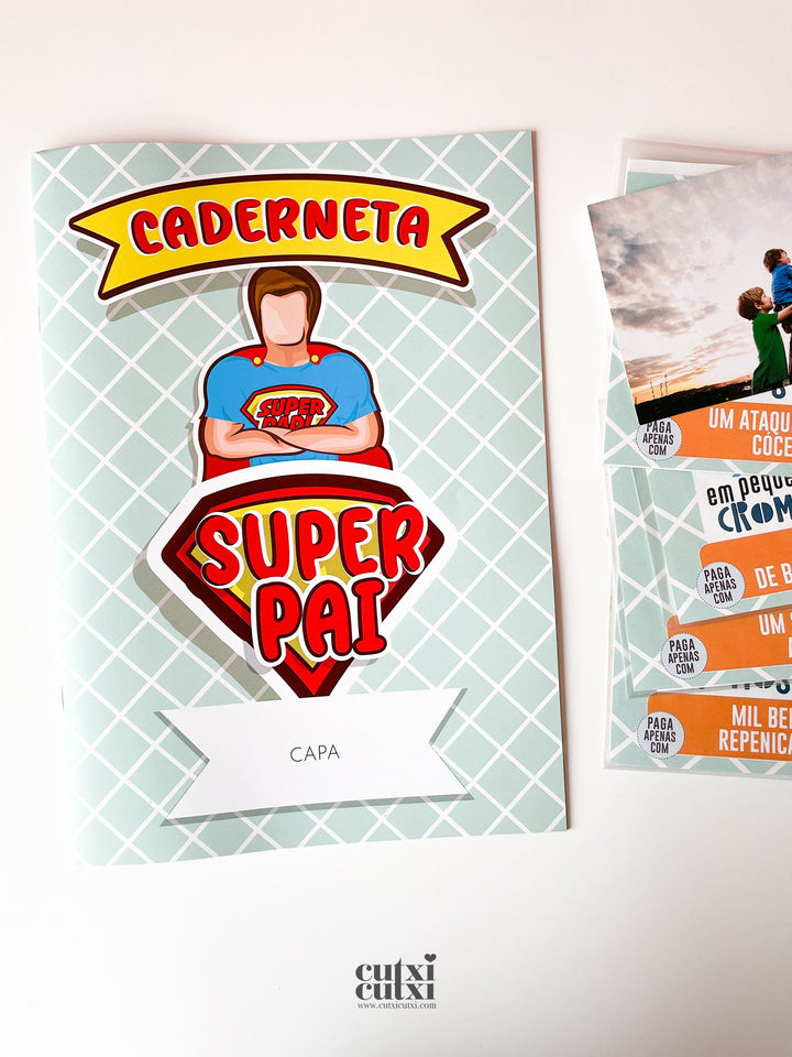 Caderneta de Cromos Super Pai | Presente Pai
