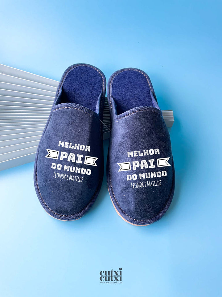 Chinelos Melhor do Mundo | Sugestão Presente para Pai, Padrinhos, Avôs