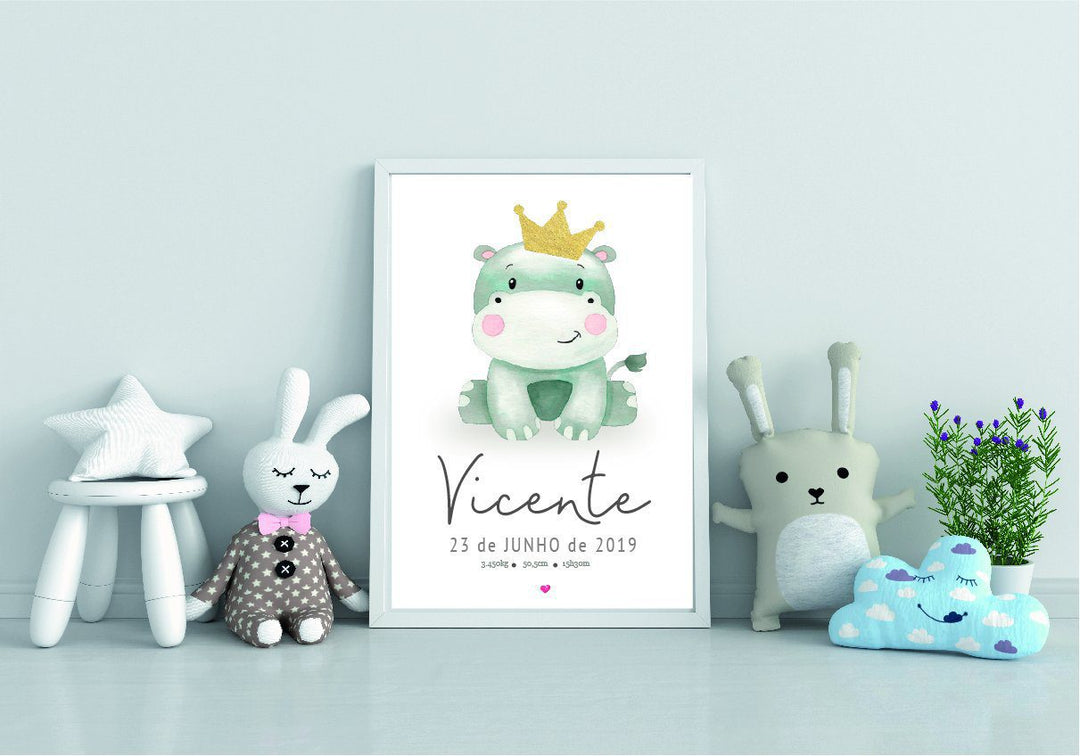 Quadro Nascimento Animal Fofinho