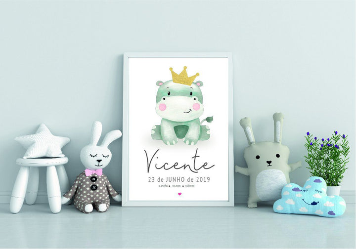 Quadro Nascimento Animal Fofinho