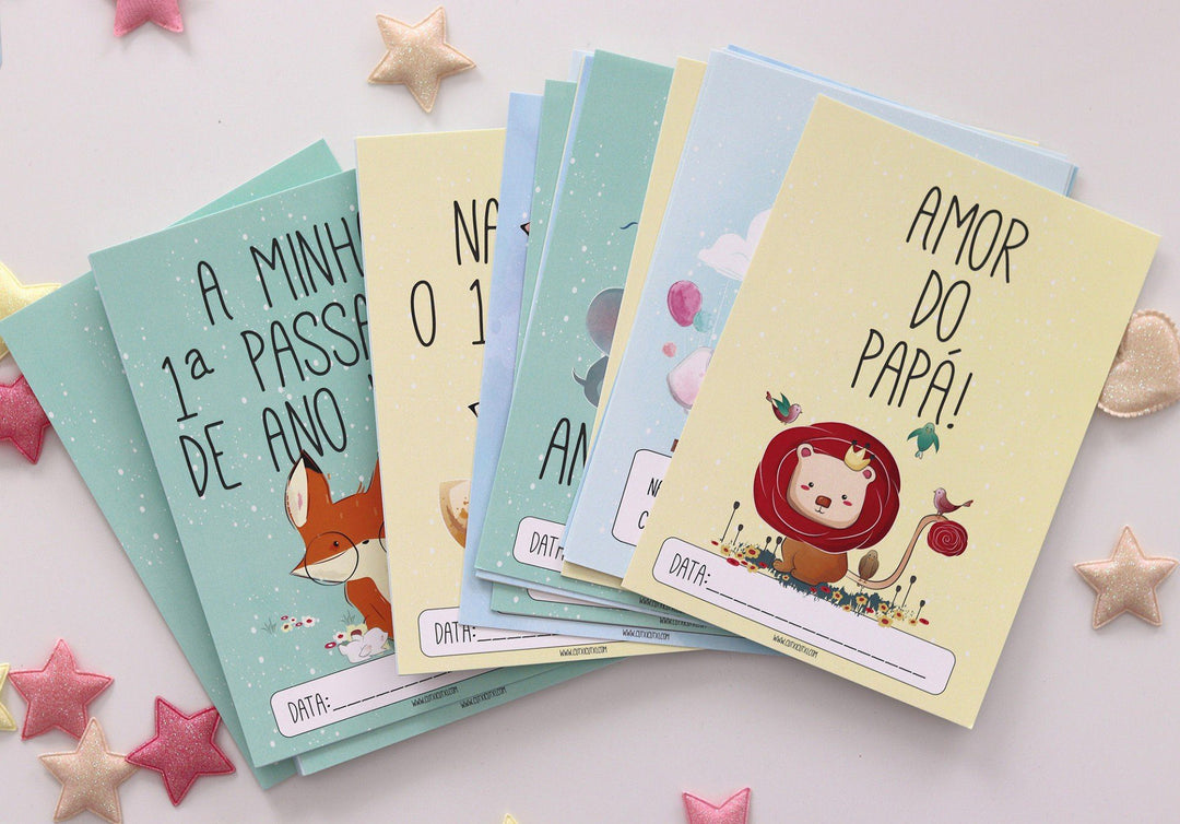 Cartões Animais para Bebé Milestones CutxiCutxi