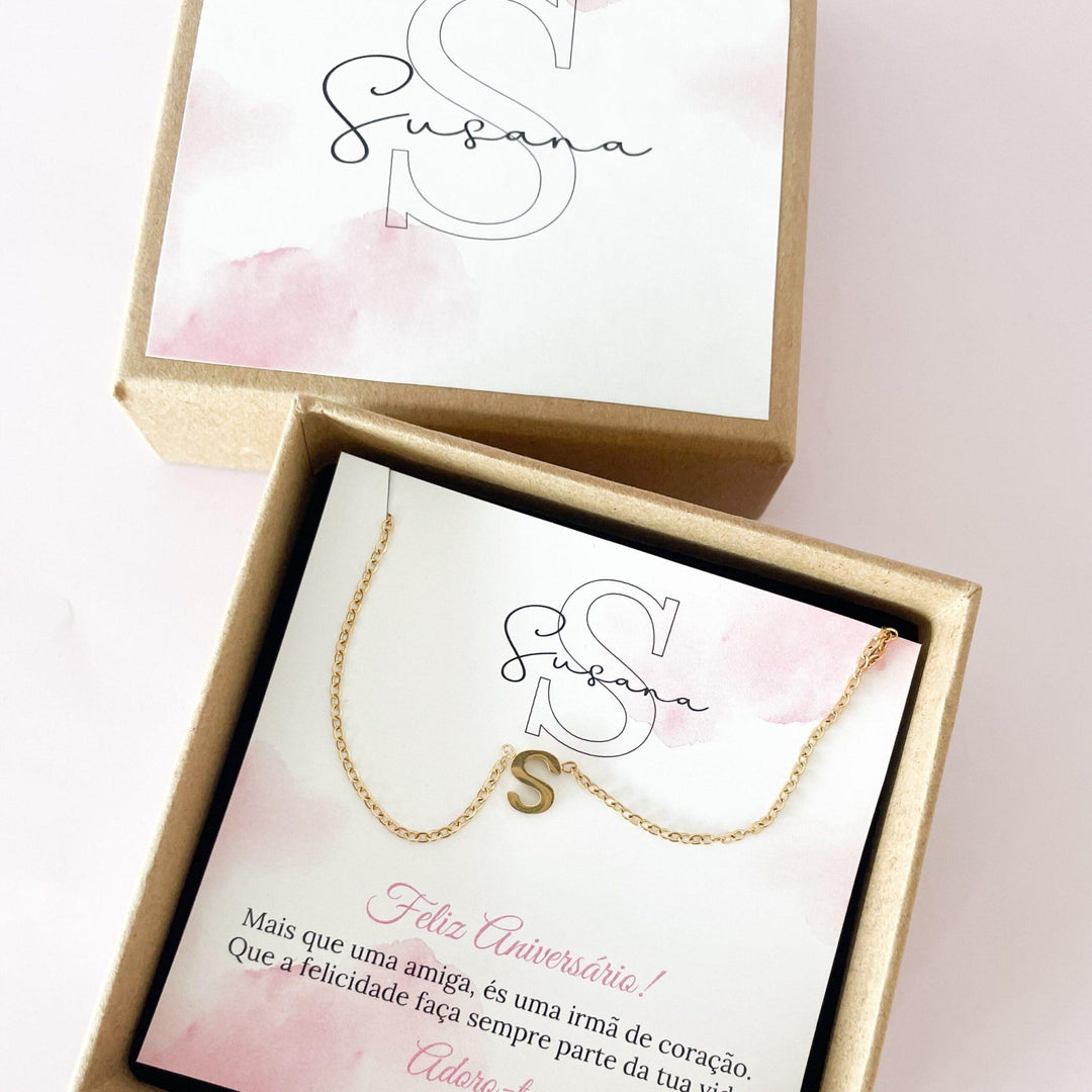 Fio Colar com Inicial - a Minha Letra favorita - Cutxi Cutxi - Presentes Personalizados