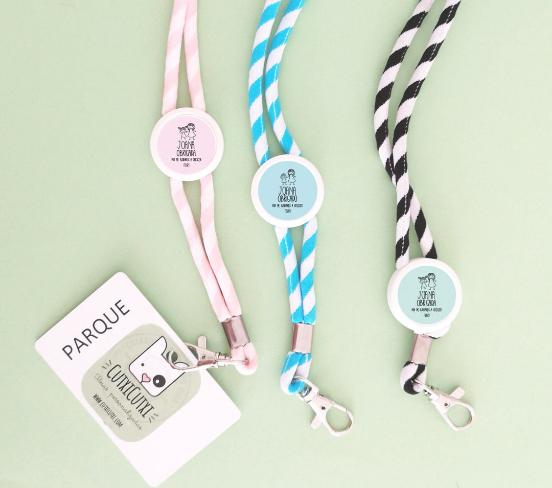 Fita para pescoço CRESCER FELIZ - Cutxi Cutxi - Presentes Personalizados