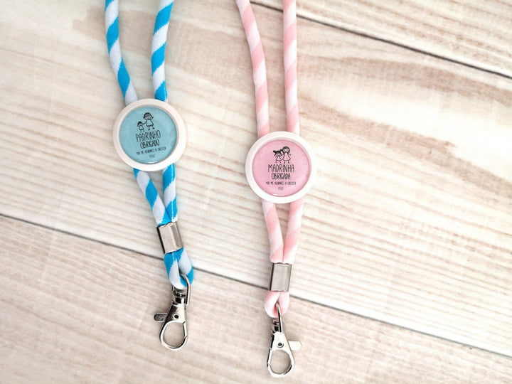 Fita para pescoço PADRINHOS - Cutxi Cutxi - Presentes Personalizados