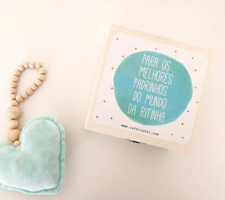 Caixa de Memórias Padrinho / Madrinha / Afilhado com Flipbook