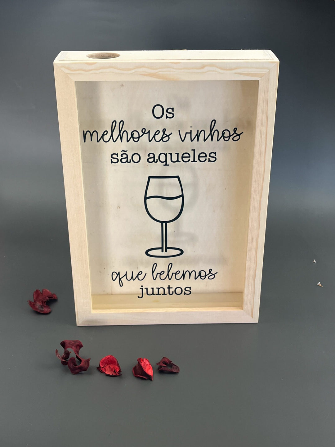 Quadro Guarda Rolhas ou Caricas Memórias com fotografia