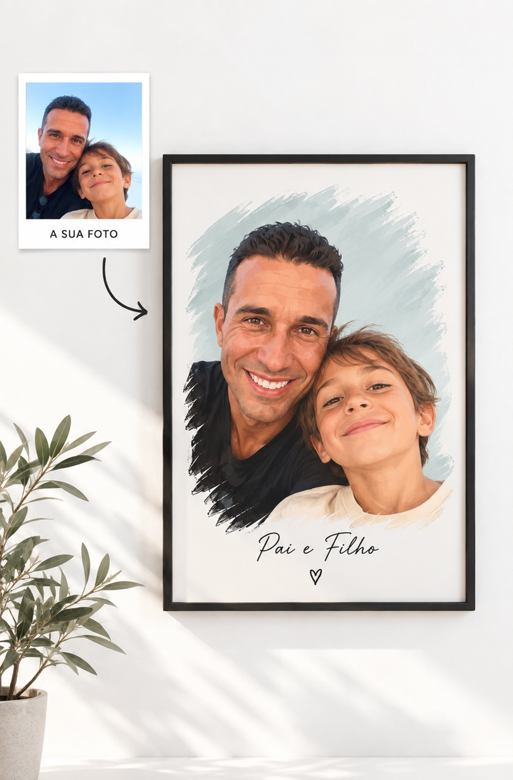 Retrato de Família Ilustrado Personalizado